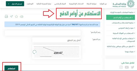 شروط استخدام خدمات استعلام أوامر الدفع الإلكترونية